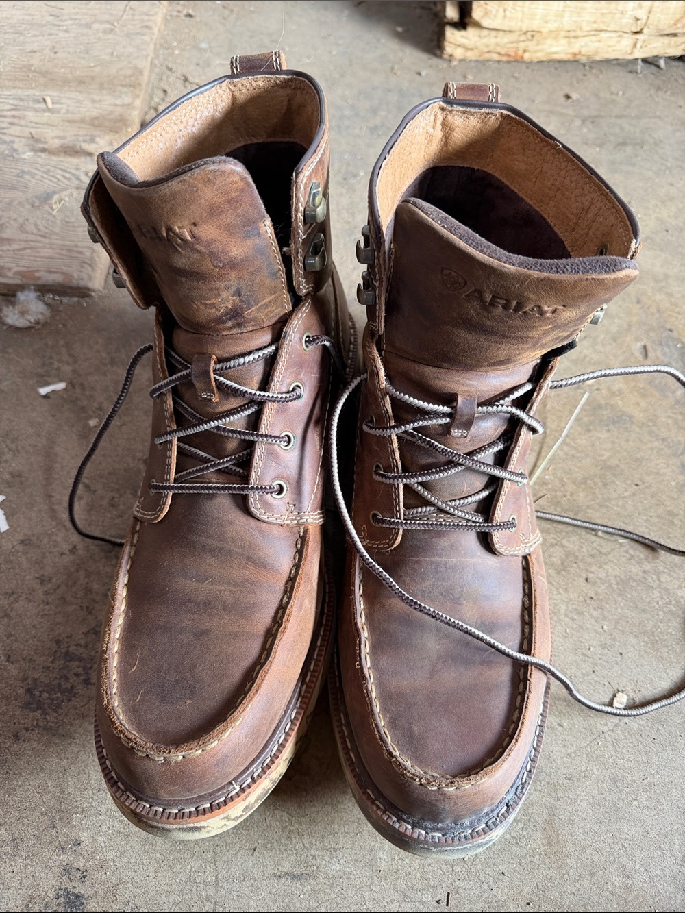 Ariat Brown Leather Work Boots